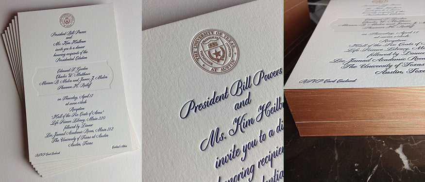 Letterpress for The University of Texas at Austin