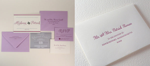 Collaboration with an Amazing Event Coordinator on Letterpress Wedding Invitations