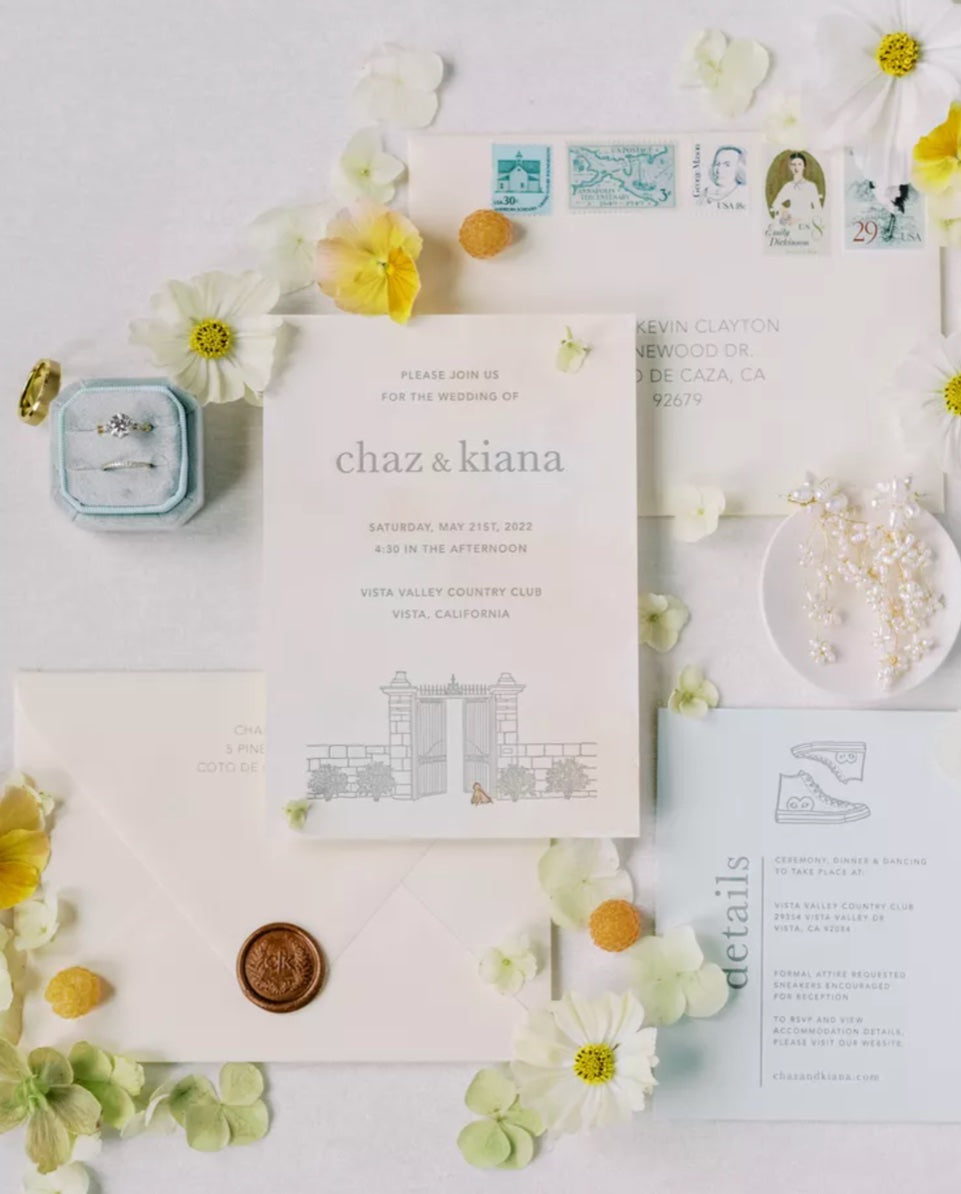 Percolator Letterpress Invitation Suite in Martha Stewart Weddings