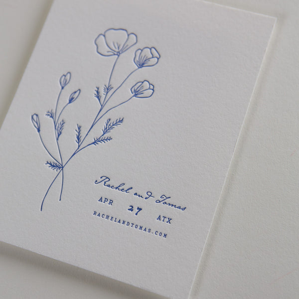 Prairie - Letterpress Save the Date