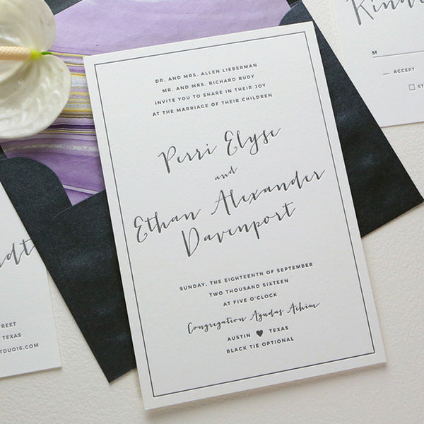 Elyse Letterpress Invitations